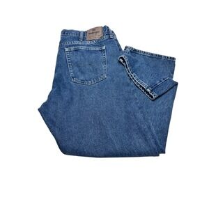 Wrangler Authentics Men's Blue Denim Jeans Classic Fit Straight Leg W38 L29